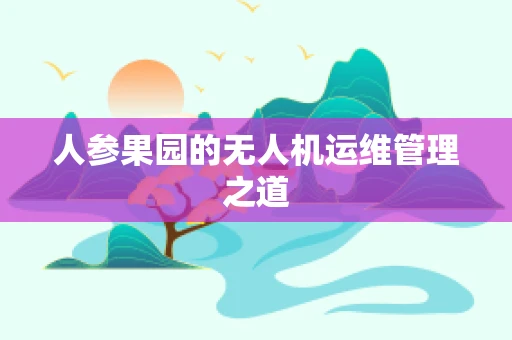 人参果园的无人机运维管理之道