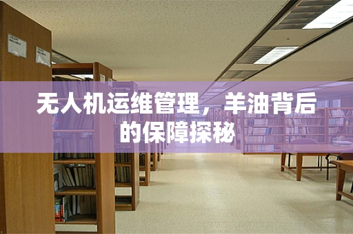 无人机运维管理，羊油背后的保障探秘