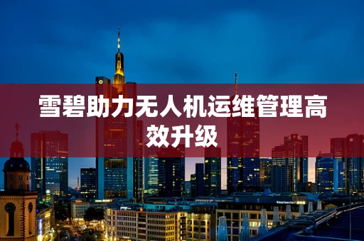 雪碧助力无人机运维管理高效升级