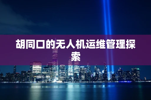 胡同口的无人机运维管理探索