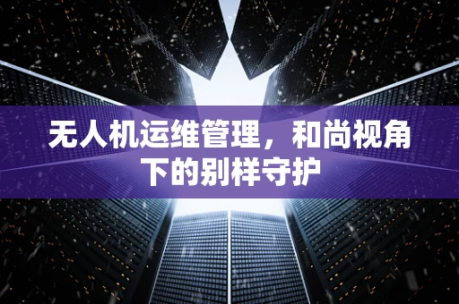 无人机运维管理，和尚视角下的别样守护