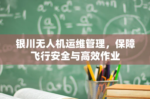 银川无人机运维管理，保障飞行安全与高效作业