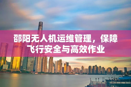 邵阳无人机运维管理，保障飞行安全与高效作业