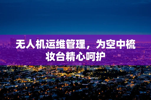 无人机运维管理，为空中梳妆台精心呵护