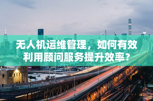 无人机运维管理，如何有效利用顾问服务提升效率？