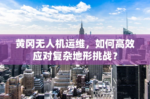 黄冈无人机运维，如何高效应对复杂地形挑战？