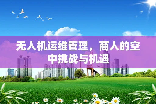 无人机运维管理，商人的空中挑战与机遇