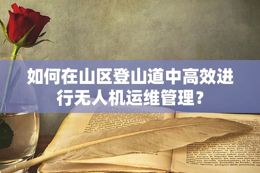 如何在山区登山道中高效进行无人机运维管理？