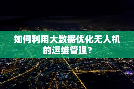 如何利用大数据优化无人机的运维管理？