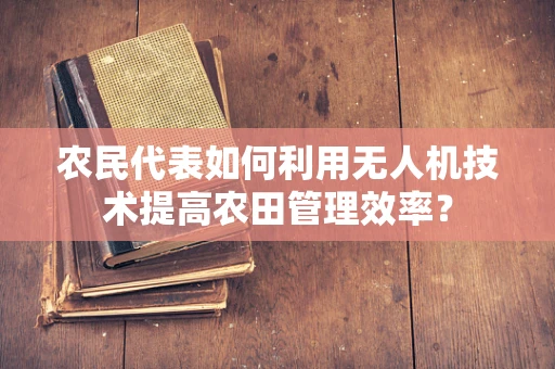 农民代表如何利用无人机技术提高农田管理效率？