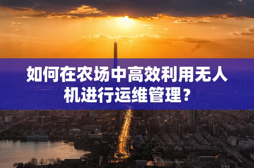 如何在农场中高效利用无人机进行运维管理？
