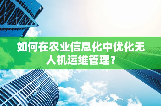 如何在农业信息化中优化无人机运维管理？