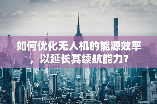 如何优化无人机的能源效率，以延长其续航能力？