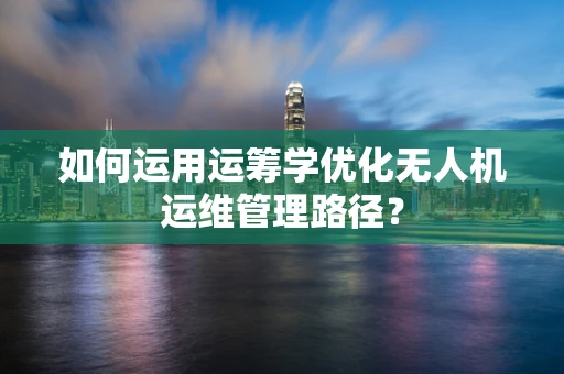 如何运用运筹学优化无人机运维管理路径？