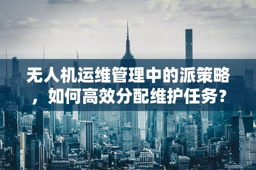 无人机运维管理中的派策略，如何高效分配维护任务？