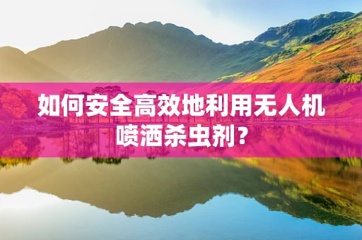 如何安全高效地利用无人机喷洒杀虫剂？