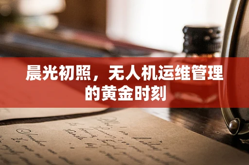晨光初照，无人机运维管理的黄金时刻