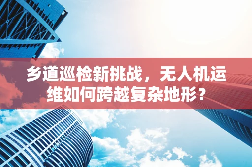 乡道巡检新挑战，无人机运维如何跨越复杂地形？