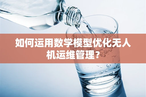 如何运用数学模型优化无人机运维管理？