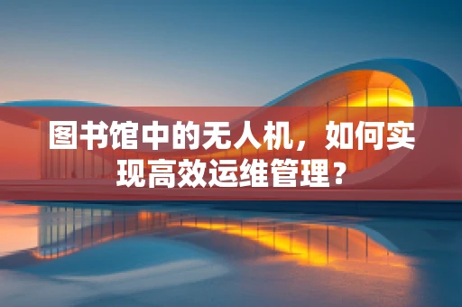 图书馆中的无人机，如何实现高效运维管理？
