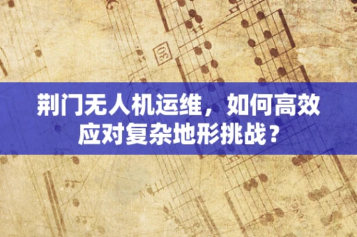 荆门无人机运维，如何高效应对复杂地形挑战？