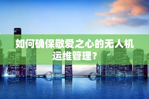 如何确保敬爱之心的无人机运维管理？