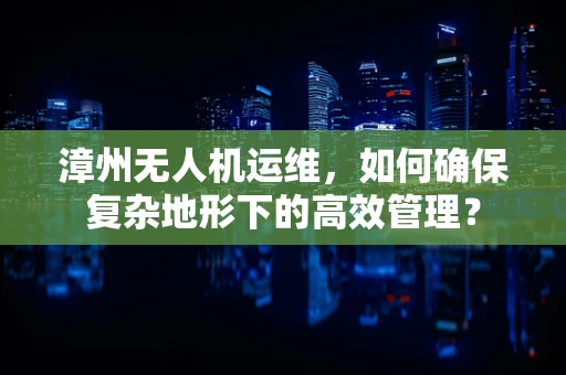 漳州无人机运维，如何确保复杂地形下的高效管理？