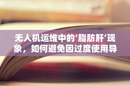 无人机运维中的‘脂肪肝’现象，如何避免因过度使用导致的性能下降？