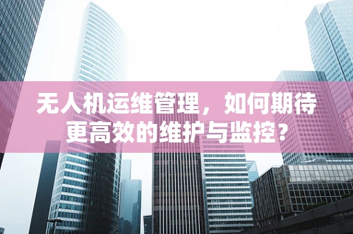 无人机运维管理，如何期待更高效的维护与监控？
