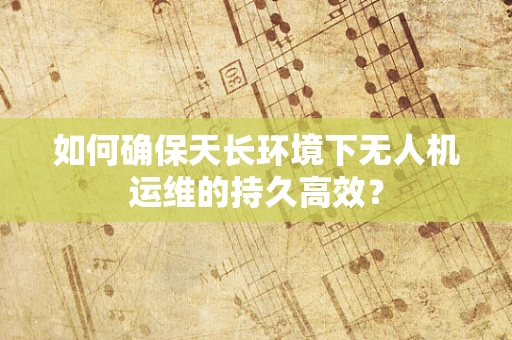 如何确保天长环境下无人机运维的持久高效？