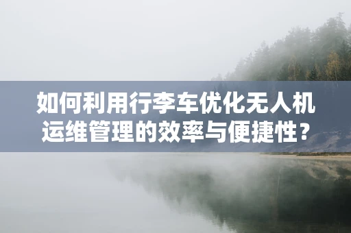 如何利用行李车优化无人机运维管理的效率与便捷性？