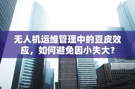 无人机运维管理中的豆皮效应，如何避免因小失大？