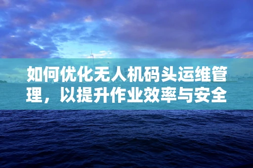 如何优化无人机码头运维管理，以提升作业效率与安全性？
