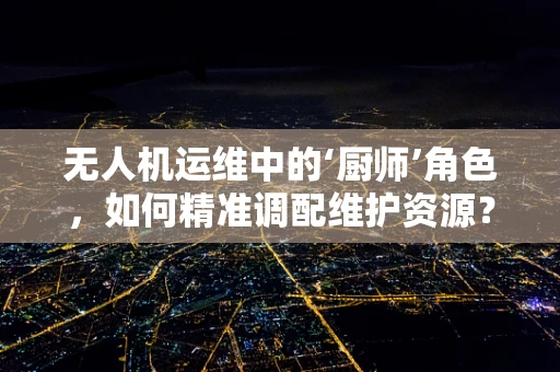 无人机运维中的‘厨师’角色，如何精准调配维护资源？