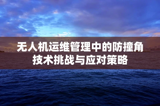 无人机运维管理中的防撞角技术挑战与应对策略
