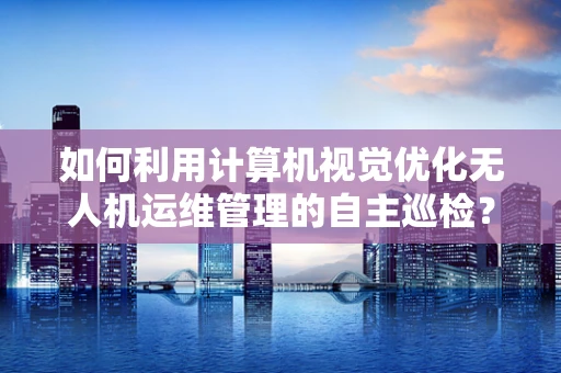 如何利用计算机视觉优化无人机运维管理的自主巡检？
