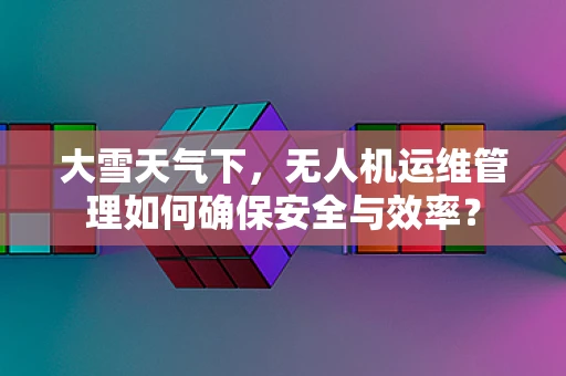 大雪天气下，无人机运维管理如何确保安全与效率？
