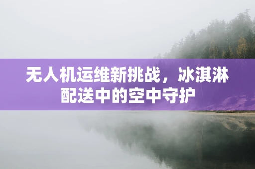 无人机运维新挑战，冰淇淋配送中的空中守护