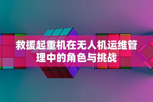 救援起重机在无人机运维管理中的角色与挑战
