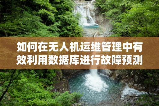 如何在无人机运维管理中有效利用数据库进行故障预测与维护？