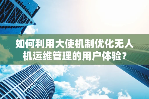 如何利用大使机制优化无人机运维管理的用户体验？