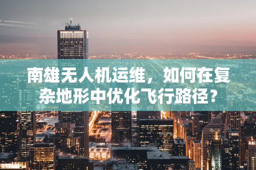 南雄无人机运维，如何在复杂地形中优化飞行路径？
