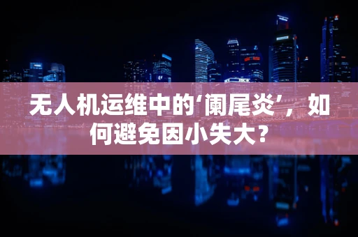 无人机运维中的‘阑尾炎’，如何避免因小失大？