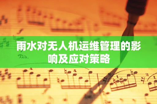 雨水对无人机运维管理的影响及应对策略