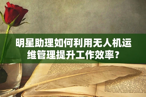 明星助理如何利用无人机运维管理提升工作效率？