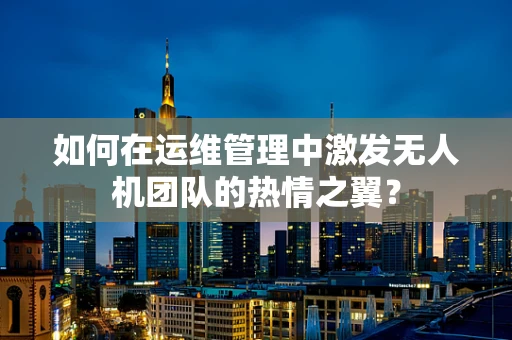 如何在运维管理中激发无人机团队的热情之翼？