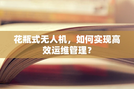 花瓶式无人机，如何实现高效运维管理？