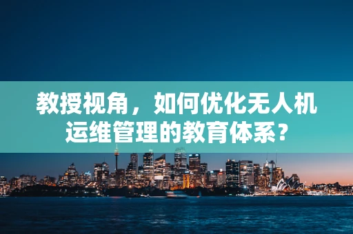 教授视角，如何优化无人机运维管理的教育体系？