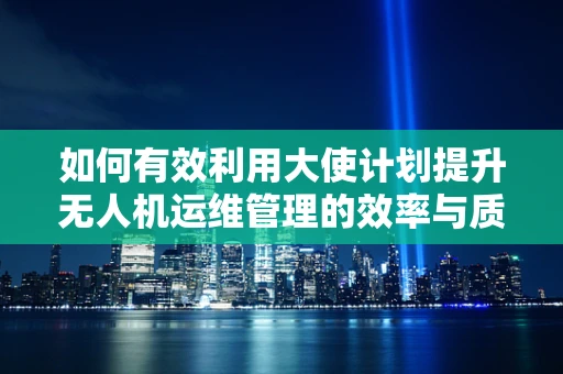 如何有效利用大使计划提升无人机运维管理的效率与质量？