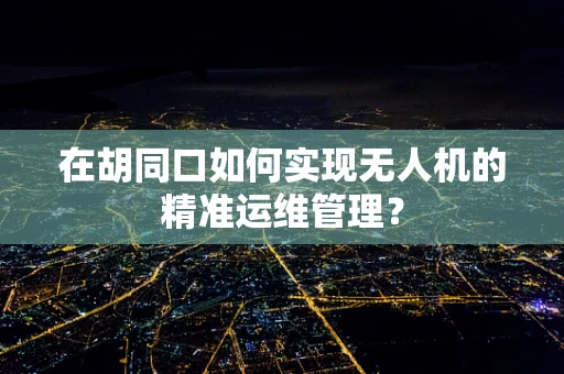 在胡同口如何实现无人机的精准运维管理？